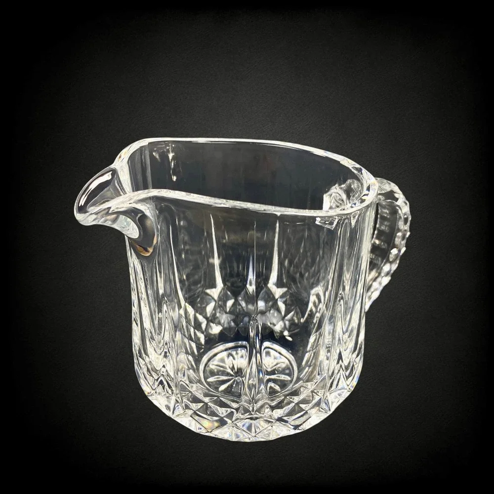 Cristal d'Arques Longchamp Crystal Creamer Sugar Set Boxed 1970s Vintage